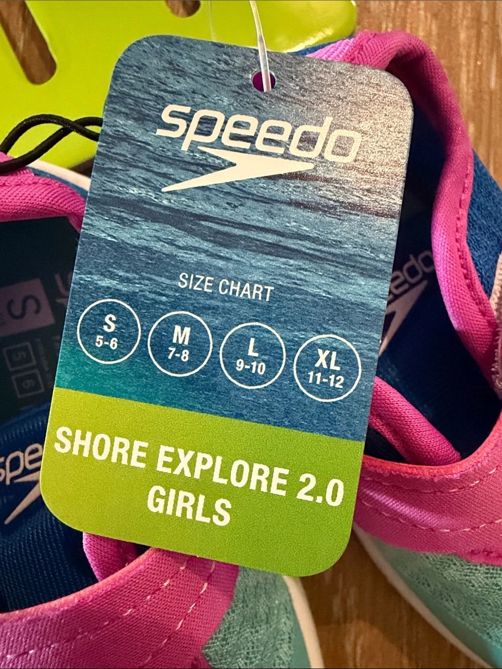Speedo Kids Water Shoes in Turquoise and Pink
